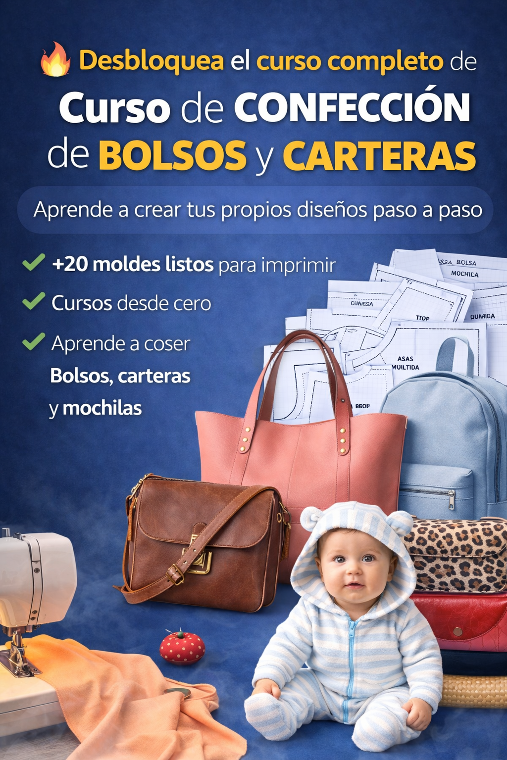 Crea bolso, carteras y más