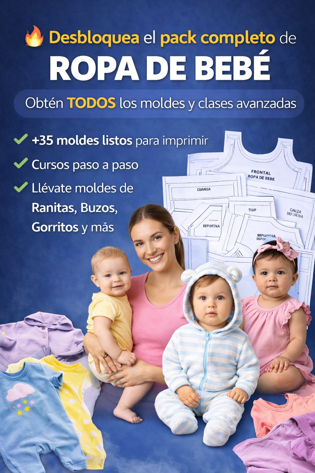 ROPA DE BEBÉ (Moldes y clases)